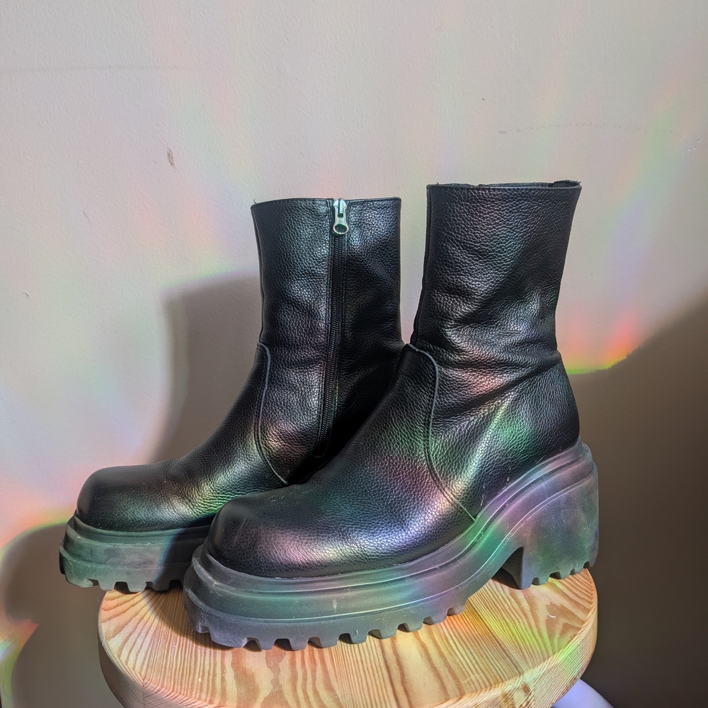 Black Chunky Platform Boots